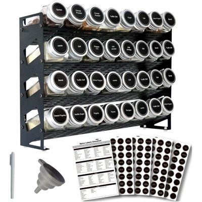 32 Jar Spice Jar & Rack Set