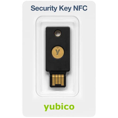 Security Key NFC by Yubico - Black - FIDO U2F and FIDO 2 only - Two Factor authentication Hardware Security Key