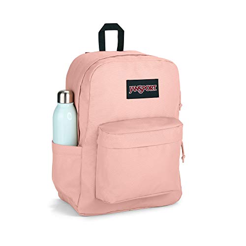 JanSport Superbreak Plus Backpack - School, Work, Travel, or Laptop Bookbag with Water Bottle Pocket, Misty Rose