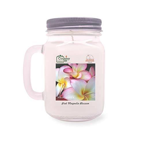 Country Jar Plumeria Soy Mason Handle Candle (16 oz.) 100 Burn Hours - Made with US Grown SuperSoy