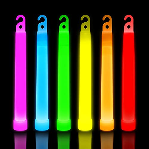 30 Ultra Bright Glow Sticks - Emergency Light Sticks for Camping Accessories, Parties, Hurricane Supplies, Earthquake, Survival Kit and More - Lasts Over 12 Hours (Multi Color)