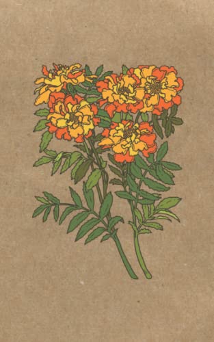 Materia Medica: A Personal Herbalist Journal, Marigold Cover Design, DIY Botanical Directory for Herbal Studies, 100 5x8 pages