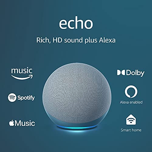 Echo (4th Gen) | With premium sound, smart home hub, and Alexa | Twilight Blue