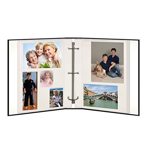 Pioneer Photo Albums Magnetic Self-Stick 3-Ring Photo Album 100 Pages (50 Sheets), Navy Blue