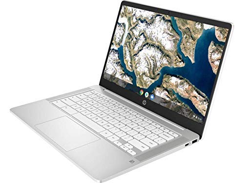 HP Chromebook - 14a-na0022od 14" Intel Pentium Silver N5030 1.1 GHz Intel UHD Graphics 605 4 GB RAM 64 GB eMMC Chrome OS BT Webcam Ceramic White (Renewed)