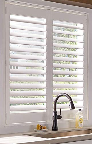 PLANTATION SHUTTERS-INTERIOR WINDOW COVERING -CUSTOM MADE IN 10 DAYS-DIY INSTALL-SAVE $$$-EASY TO CLEAN-MADE IN USA-DURABLE-BETTER THAN WOOD SHUTTERS-NEVER NEEDS PAINTING- 25 YEAR WARRANTY-HIDDEN TILT