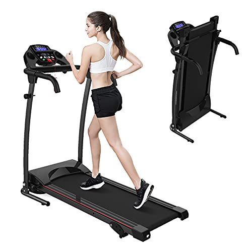 SHAREWIN Treadmill Foldable Treadmill for Home Electric Treadmill Workout Running Machine 3-Level Manual Incline Treadmill with LCD Monitor for Home & Office & Gym