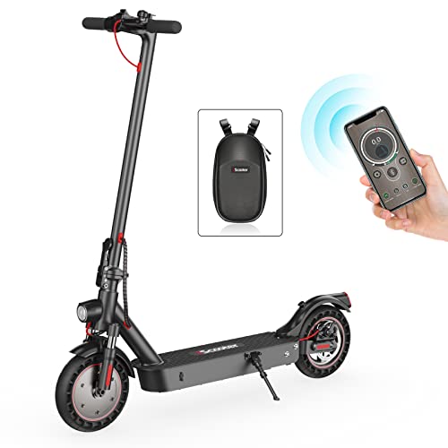 iScooter Max Electric Scooter Adults 500W Top Speed 18.6 MPH, 22 Miles Long Range, Cruise Control, 10'' Honeycomb Solid Tire, Dual Suspensions Folding E Scooter Adults with Double Brake and APP - Max