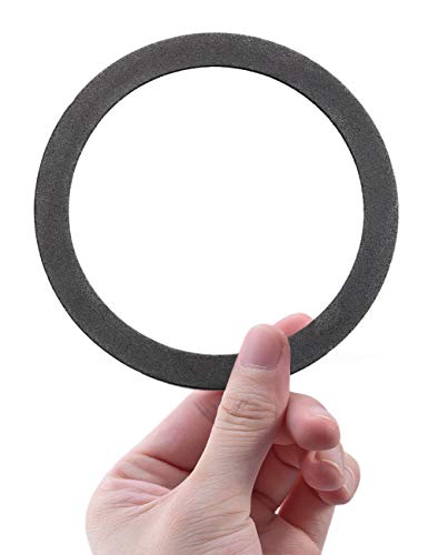 KONE Strainer Gasket Seal Ring, 2 Pack Rubber Gray Washer Fits for 3-1/2 Inch Kitchen Sink Drain No Need Plumber Putty