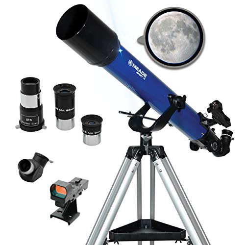 Meade Instruments – Infinity 70mm Aperture, Portable Refracting Astronomy Telescope for Kids & Beginners – Multiple Eyepieces & Accessories Included - Adjustable Alt-azimuth (AZ) Manual Mount