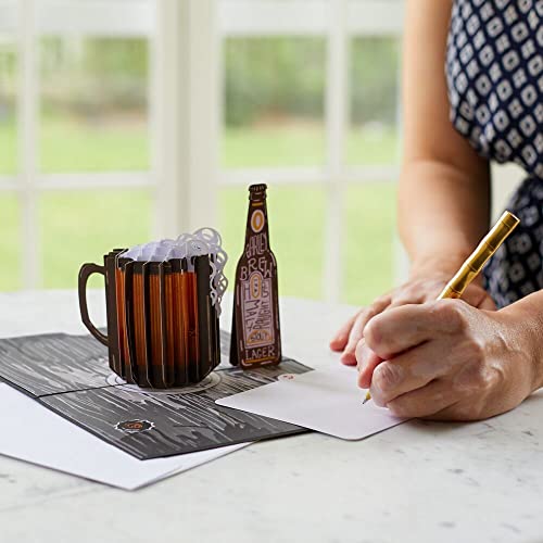 Lovepop Beer Pop Up Card, 5x7 - 3D Greeting Card, Pop Up Birthday Card for Dad, Brother or Friend, Lovepop Father’s Day Card, Retirement Cards for Men