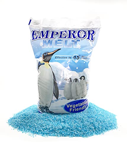 Emperor Blue Ice Melt. Environmentally Friendly Ice Melter and Pet Safe Ice Melt Effective to temperatures of -15 Degrees Fahrenheit. Comes in a 50lb Bag (1)