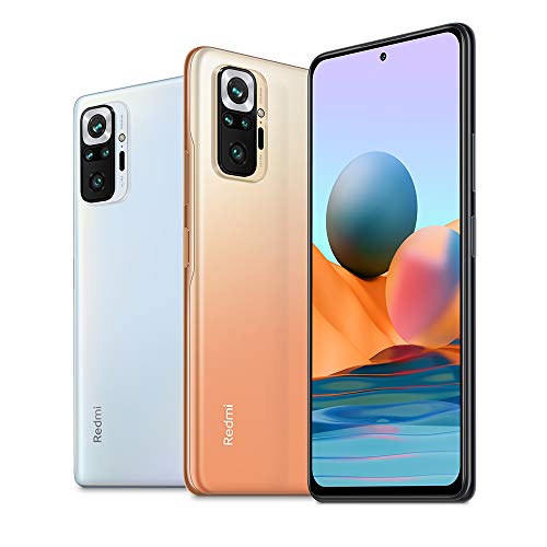 Xiaomi Redmi Note 10 Pro 4G Volte 128GB + 8GB Factory Unlocked 6.67" Quad Camera Night Mode (not Verizon Sprint Boost Cricket) (w/Fast Car Charger Bundle) (Glacier Blue)