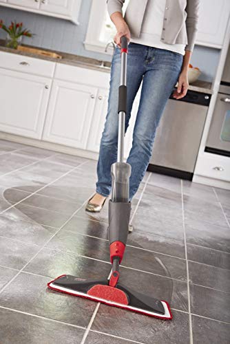 Rubbermaid Reveal Spray Microfiber Floor Mop Cleaning Kit for Laminate & Hardwood Floors, Spray Mop with Reusable Washable Pads, Commercial Mop