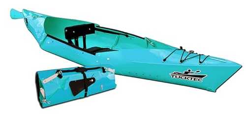 Tucktec Folding Kayak | 8' Folding Kayak | Compact Folding Kayak | 3-Year Warranty Kayak Durable Kayak for Adventures | 2023 Tucktec 8' Folding Kayak | Lightweight, Portable Kayak | Light Blue