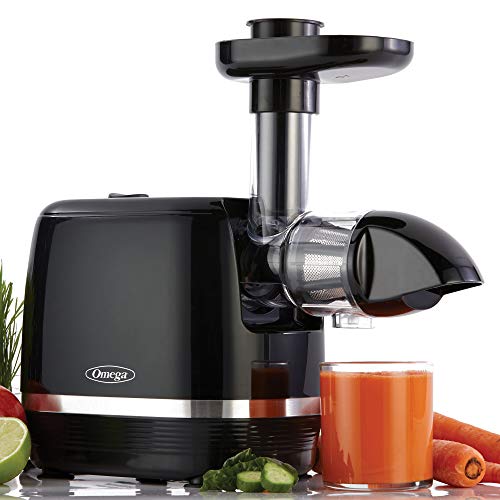 Omega H3000D Cold Press 365 Juicer Slow Masticating Extractor Creates Delicious Fruit Vegetable and Leafy Green High Juice Yield and Preserves Nutritional Value, 150-Watt, Black