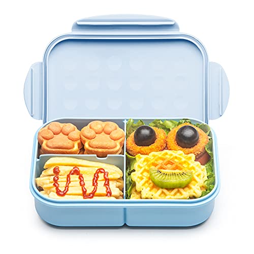 MISS BIG® Bento Box,Lunch Box Kids,Ideal Leakproof Lunch Box Containers,Mom’s Choice Kids Lunch Box,No BPAs and No Chemical Dyes Bento Box for Kids,Microwave and Dishwasher Safe Lunch Box(Blue)