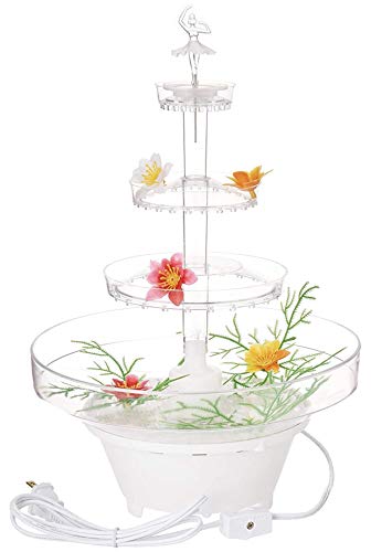 Crafts Central 13" Inch Lighted Plastic Water Fountain for Weddings or Cake Centerpiece