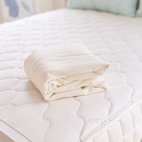 Naturepedic Organic Waterproof Mattress Protector Pad, Fitted Stretch Knit Mattress Cover for 9"-16" Depth, Queen