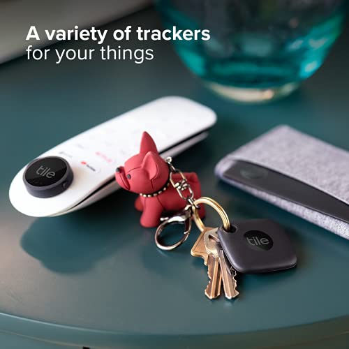 Tile Mate Essentials 4-Pack (2 Mate, 1 Slim, 1 Stickers)- Bluetooth Tracker & Item Locators for Keys, Wallets, Remotes & More; Easily Find All Your Things.