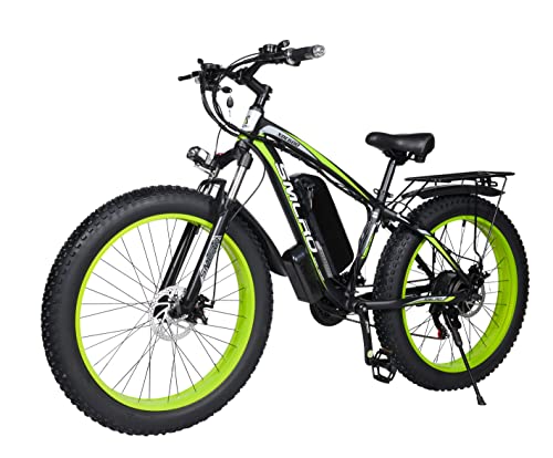 YinZhiBoo SMLRO Electric Bike E-Bike Fat Tire Electric Bicycle 26" 4.0 Adults Ebike 1000W Removable 48V/13AH Battery Shimano 21-Speed Shifting for Trail Riding/Excursion/Commute UL and GCC Certified