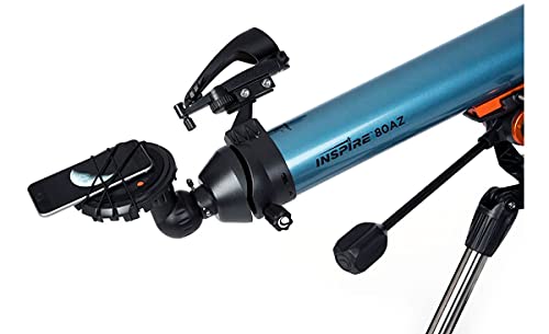 Inspire 80mm Refractor Telescope with Adapter for Smartphone, CELESTRON, Blue, CEI80AZREF