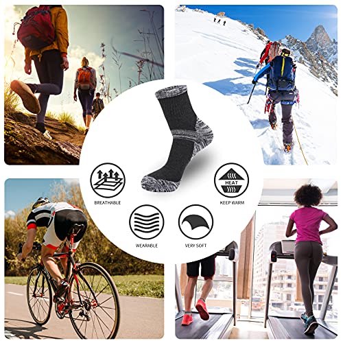 5 Pairs Hiking Socks Men Moisture Wicking No Blisters Bombas Socks for Men (X-Large)