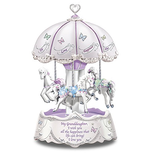 The Bradford Exchange Granddaughter I Wish You Musical Revolving Carousel Lights Up