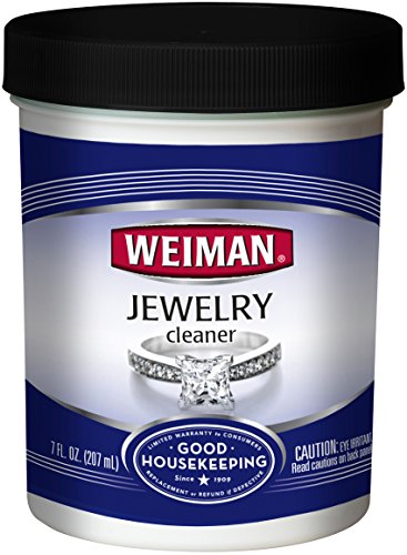 Weiman Jewelry Cleaner Liquid – Restores Shine and Brilliance to Gold, Diamond, Platinum Jewelry and Precious Stones – 7 Ounce