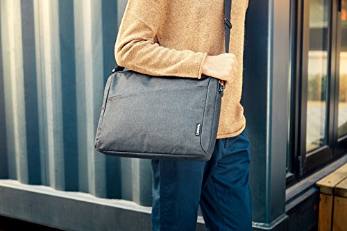 Lenovo Laptop Shoulder Bag T210, 15.6-Inch Laptop or Tablet, Sleek, Durable and Water-Repellent Fabric, Lightweight Toploader, Business Casual or School, GX40Q17229, Black