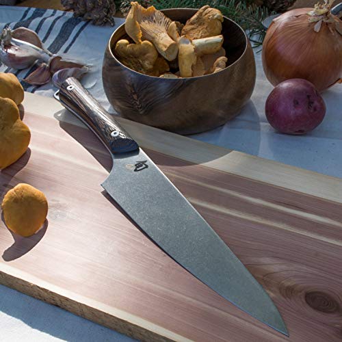 Shun Cutlery Sora Chef's Knife 8”, Gyuto-Style Kitchen Knife, Ideal for All-Around Food Preparation, Authentic, Handcrafted Japanese Knife, Professional Chef Knife