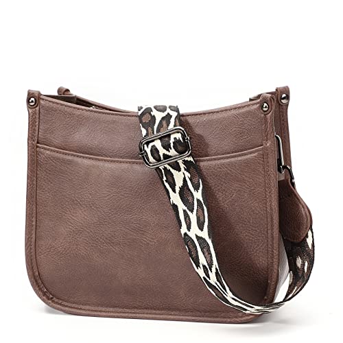 KL928 Crossbody Bags for Women Shoulder Handbags Sling Bag Soft FAUX Leather Shoulder Purses (880Brown)