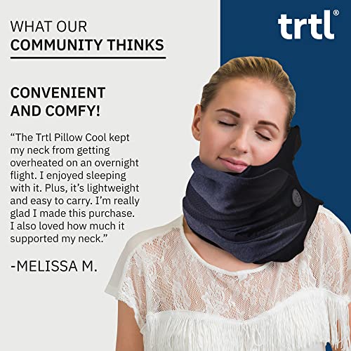 trtl Travel Pillow Cool for Neck Support- Cooling Neck Pillow with Cushioning Foam for Stability and Comfort, Breathable Fabric, Lightweight and Easy to Carry