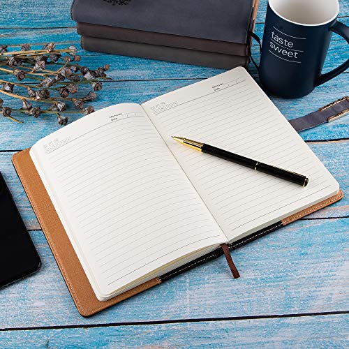 Refillable Adventure Writing Journal For Men & Women Faux Leather Hardcover Notebook A5 College Ruled 200 Lined Pages Lay-Flat Personal Diary With Pen & Magnetic Buckle （Adventure - Blue)