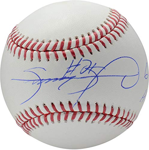 Sammy Sosa Chicago Cubs Autographed Baseball with "609 HR" Inscription - Autographed Baseballs