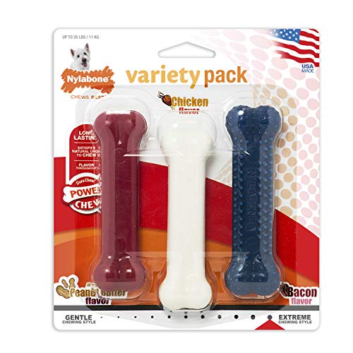 Nylabone Dura Chew Textured Toy, Peanut Butter/Chicken/Bacon