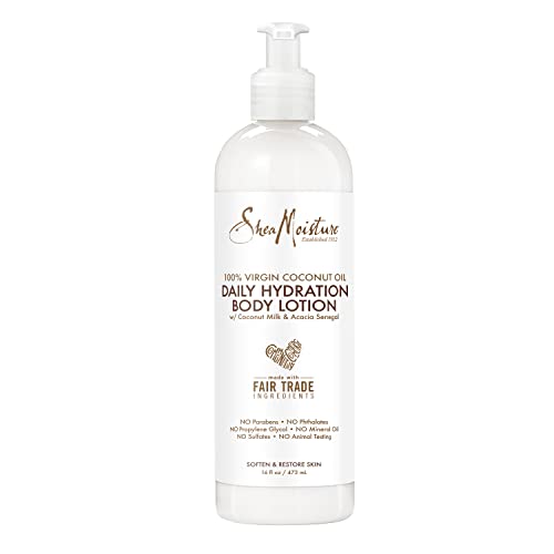 SheaMoisture Daily Hydration Body Lotion Moisturizer 100% Virgin Coconut Oil For All Skin Types Paraben Free 16 oz