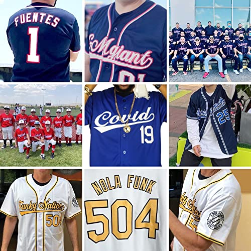 Custom Baseball Jersey Stitched Personalized Baseball Shirts Sports Uniform for Men Women Boy