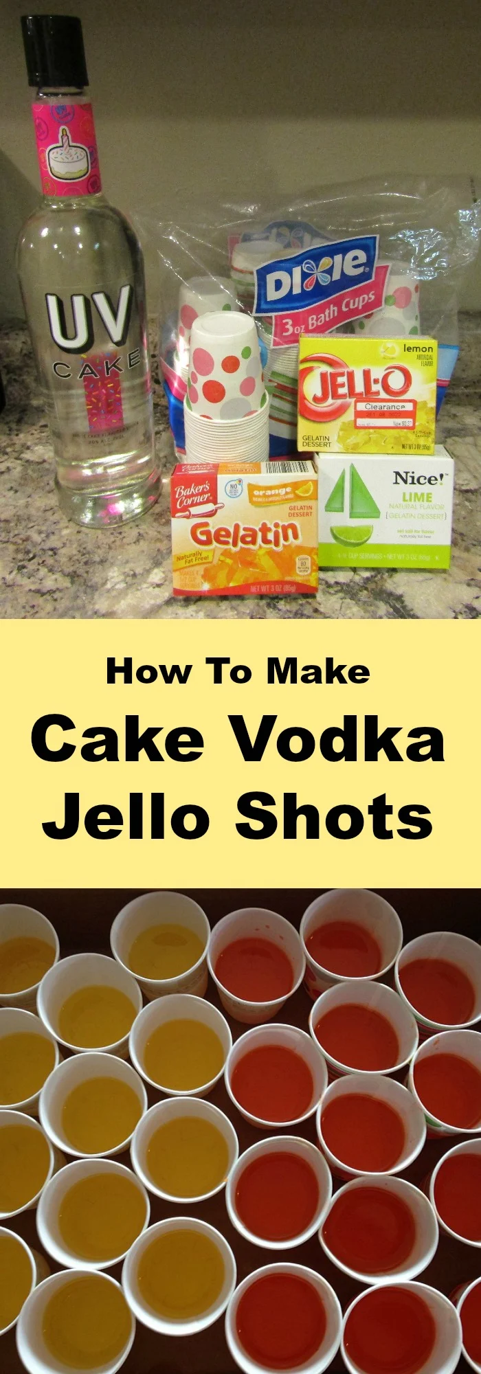 Cake Vodka Jell-O Shots