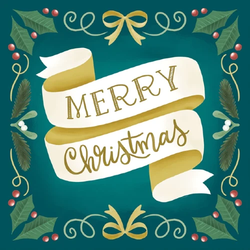 Merry Christmas Ribbon card