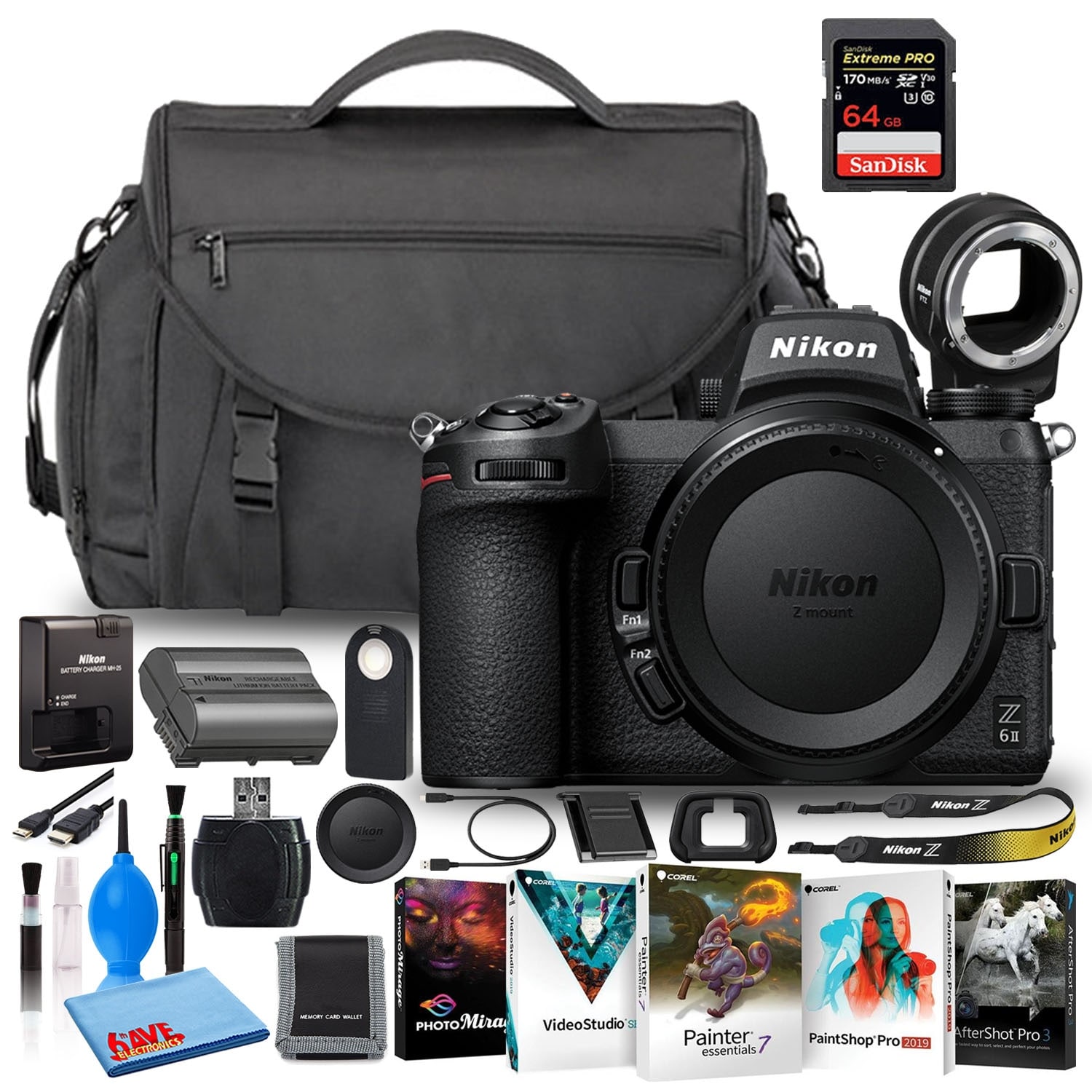 Nikon Z 6II Mirrorless Digital Camera 24.5MP (Body Only) 64GB SD