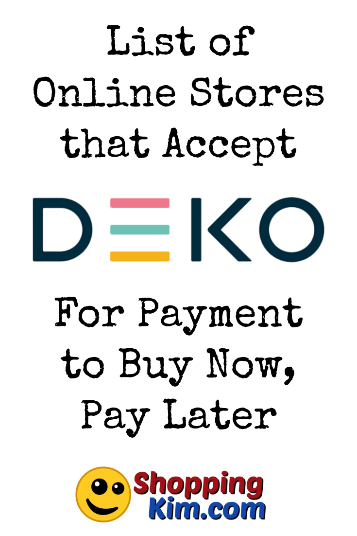 List of Online Stores that Accept DEKO to buy now, pay later