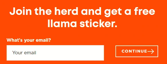 Free stickers from Llama Sticker