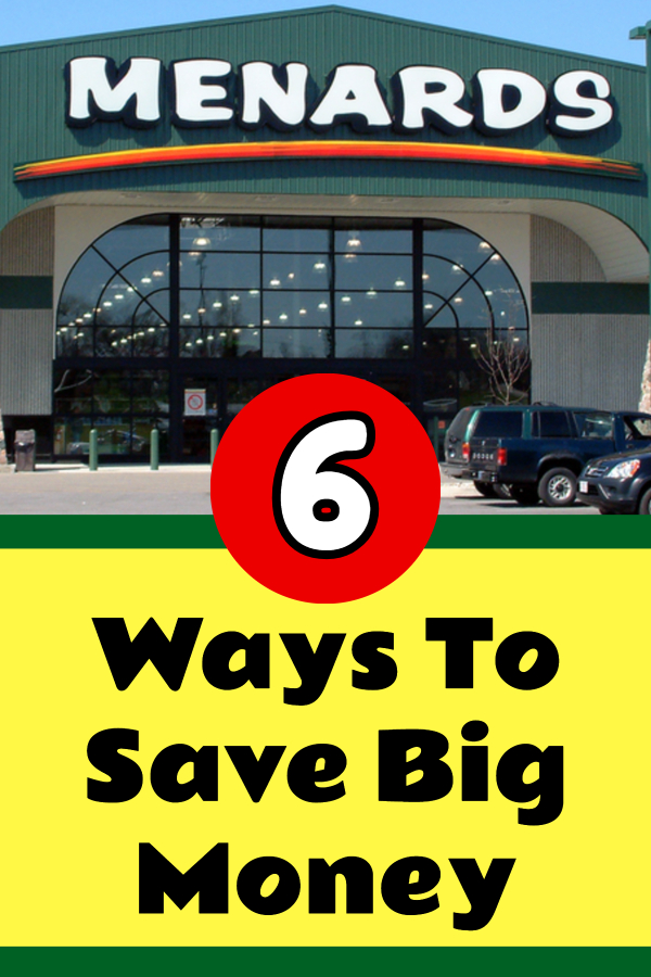 save big money at menards