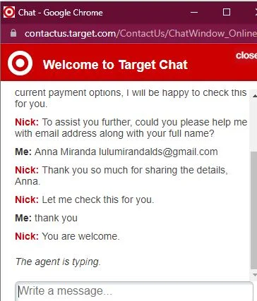 screenshot of target chat 1