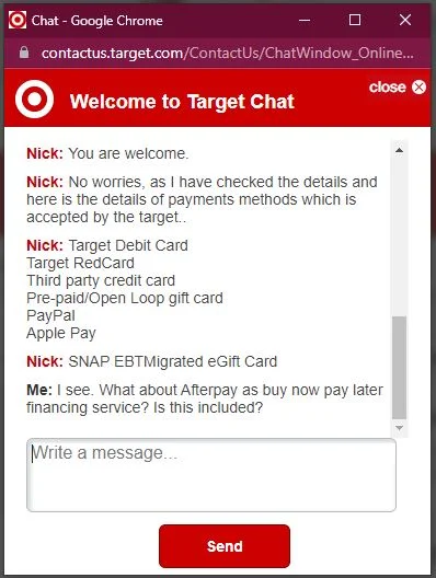 screenshot of target chat 2