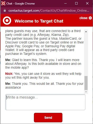 screenshot of target chat 5